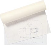 25 Rollen - Patroonpapier - overtrekpapier - Tekenpapier - 10 meter x 100 cm - wit - Super doorschijnend - Milieuvriendelijk