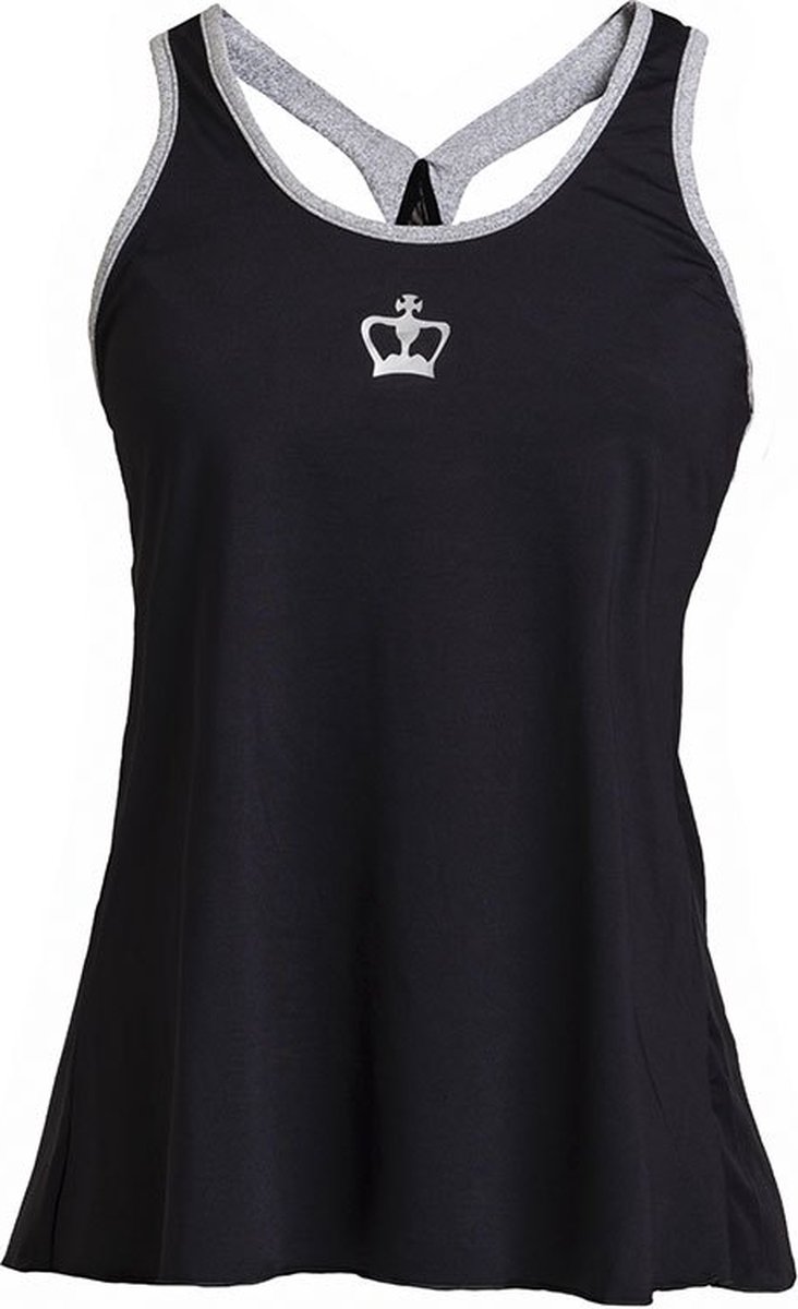 Black Crown T-shirt Corfu Mouwloos Zwart L Vrouw