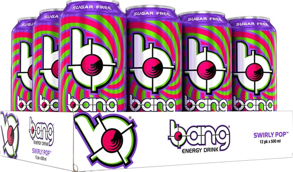 Bang Energy Drink RTD 12x 500ml Swirly Pop