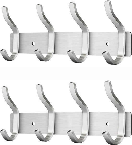 Multifunctionele Oak Wood Wall Mount Haken Kapstok, voor jassen