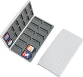 Case2go - Hoes geschikt voor Nintendo Switch Game Card - Nintendo Switch case met 24 vakjes - Wit