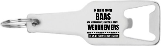 Foto: Akyol ik ben de trotse baas van de grappigste en leukste en beste werknemers flesopener baas medewerkers cadeau 105 x 25mm