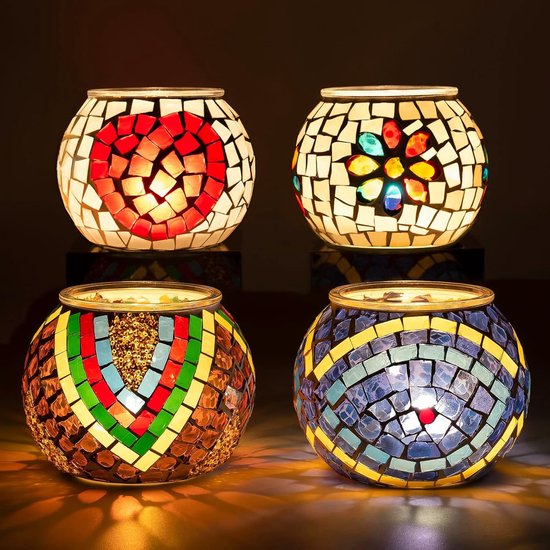 Photophores En Verre Transparent (Lot De 6) - Diamètre 7.5 Cm, Hauteur 5 Cm - Pour Bougies Chauffe-plat, Mariage, Noël, Décoration