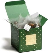 Dammann Frères - Thé de Noël vert 25 sachets cristal - Thé vert gingembre cannelle - Sachets de thé compostables