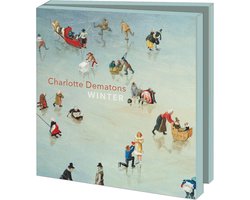 Bekking & Blitz - Kerstkaartenmapje - Set wenskaarten - Winterkaarten - Kunstkaarten - Uniek design - Inclusief sluitstickers - 10 stuks - Inclusief enveloppen - IJspret - Nostalgisch – Winter - Charlotte Dematons