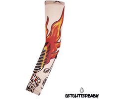 GetGlitterBaby® - Tattoo Sleeve / Tijdelijke Tattoos Arm / Nep Tatoeage Mouw / Fake Temporary Neppe Tatoe Kous Tattoo / Halloween Carnaval Nep Wond Wonden Spin Spinnen