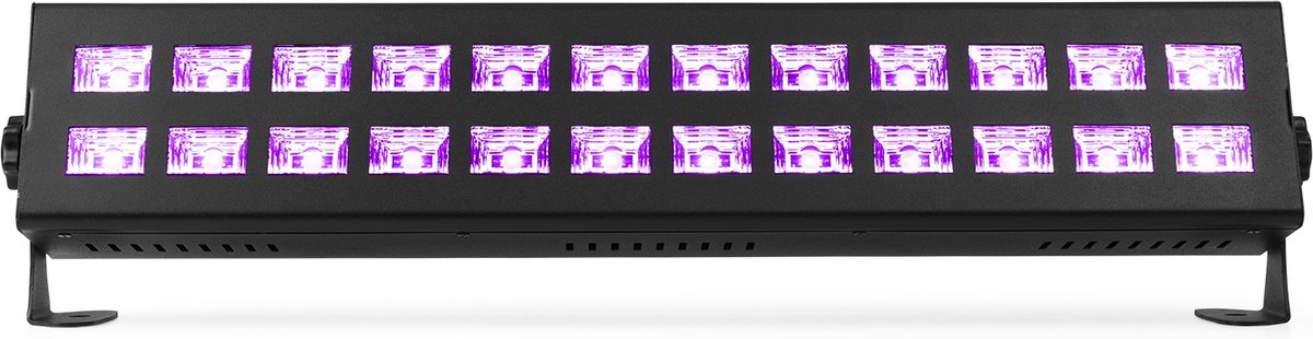 BeamZ BUV243 blacklight bar - 24 x 3 Watt UV LED's - DMX - Stroboscoop functie