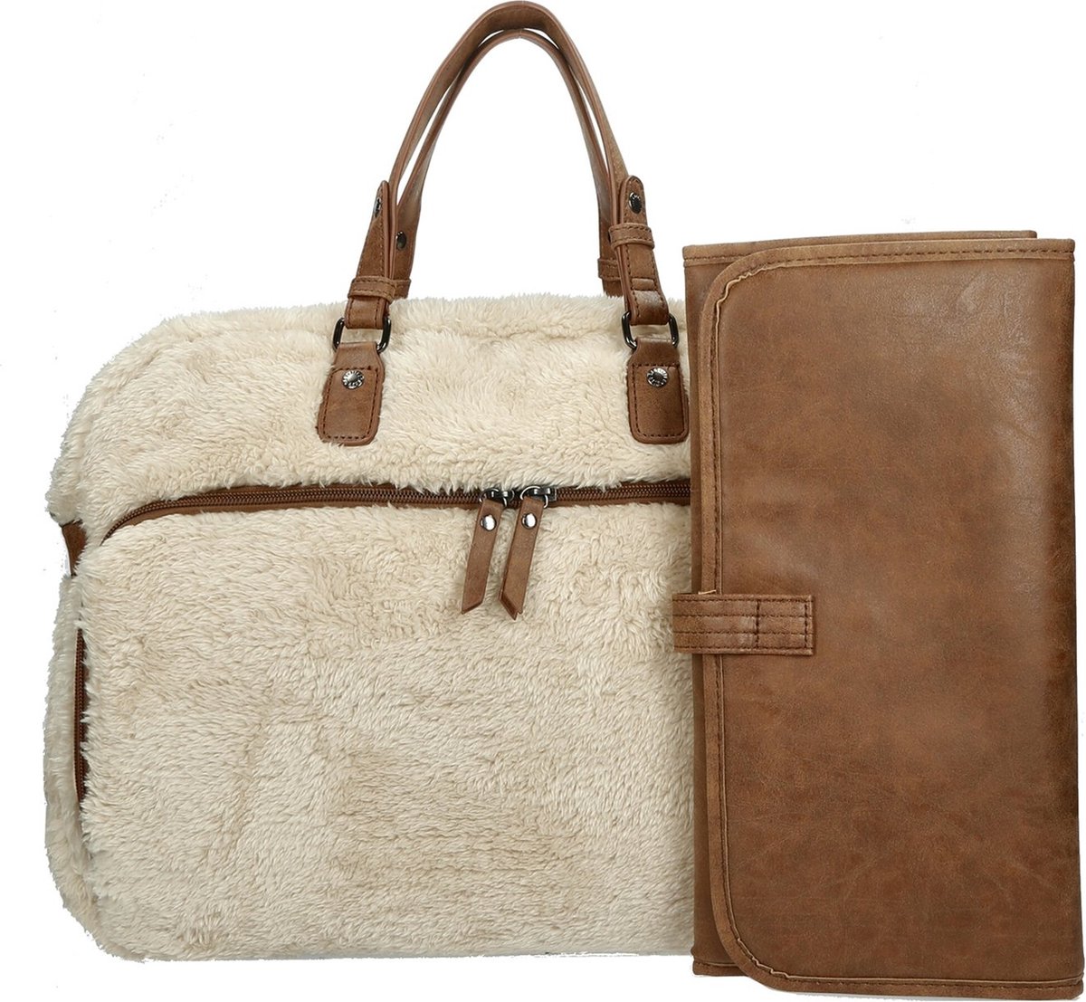 Enrico Benetti Teddy Luiertas / mombag / schoudertas 66655 - Off white – foto 7