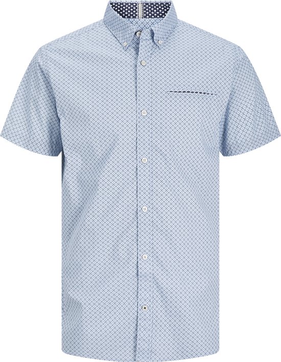 JACK&JONES JPRBLAJACK PRINT DETAIL SHIRT S/S SMU Heren Overhemd - Maat S