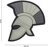 101 Inc Embleem 3D Pvc Spartaanse Helm Grijs  2098