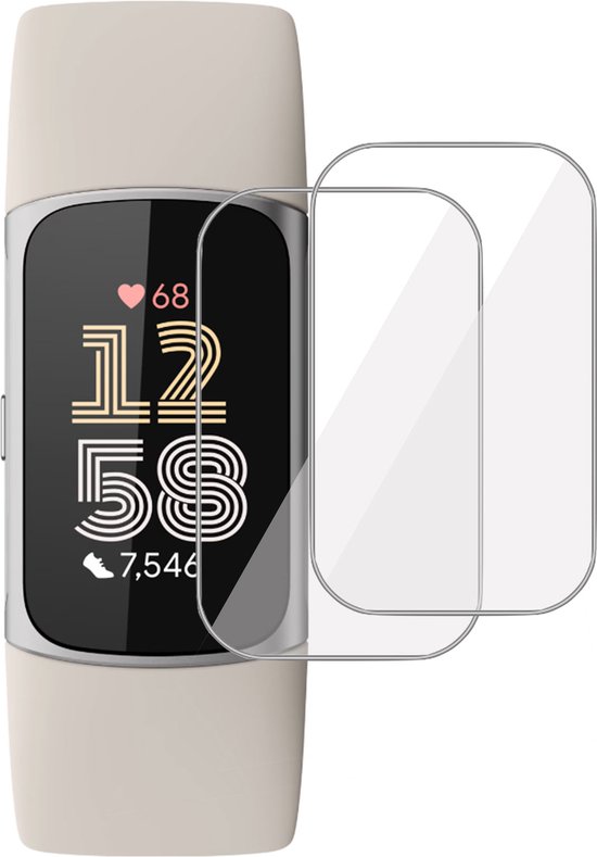 2x Screenprotector geschikt voor Fitbit Charge 6 - Folie Screen Protector geschikt voor Fitbit Charge 6