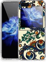 Hoesje maken Geschikt voor Samsung Galaxy Z Flip 5 Telefoonhoesje met Naam Barok Flower