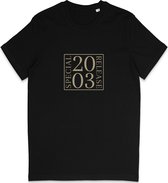 T Shirt Heren Dames - Geboortejaar 2003 - Tekst: Speciale Uitgave - Zwart - Maat 3XL