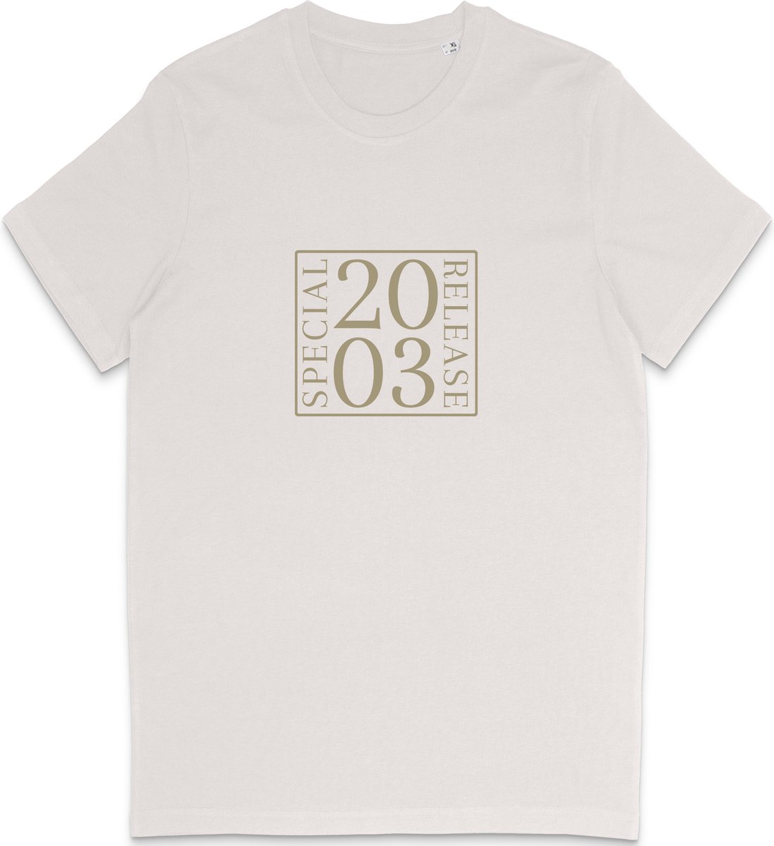 T Shirt Heren Dames - Geboortejaar 2003 - Tekst: Speciale Uitgave - Vintage Wit - Maat 3XL