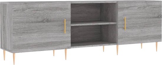 vidaXL - Tv-meubel - 150x30x50 - cm - bewerkt - hout - grijs - sonoma - eikenkleurig