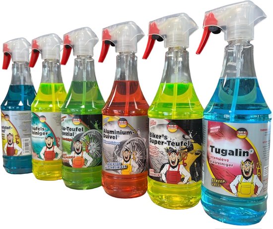 Tuga 6 x 1 Liter Alu-Teufel Felgenreiniger Spezial Säurefreies Aktivgel für Felgen und Radkappen. Biologisch abbbaubar