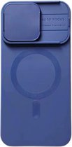 Hoesje geschikt voor iPhone 12 - Backcover - Geschikt voor MagSafe - Camerabescherming - TPU - Blauw