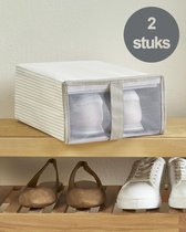 Stapelbare Schoenen Opbergdoos - 2 Stuks - Schoenenbox - Schoenen Opbergsysteem - Schoenen Organizer - Sneakerbox - Schoenen Opbergen - Schoenenzak - 22 x 32 x 13 cm