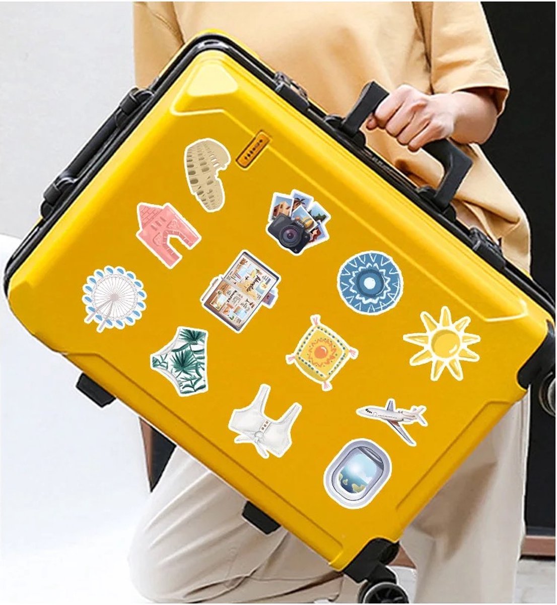 Travel Stickers 50 Stuks | Vakantie Stickers | Reis | Reizen | Zon | Paspoort | Vliegtuig | Holiday | Camera | Laptop Stickers | Stickers Kinderen | Stickers Volwassenen | Stickervellen | Plakstickers | Stickers Koffers | Bullet Journal | — afbeelding 6