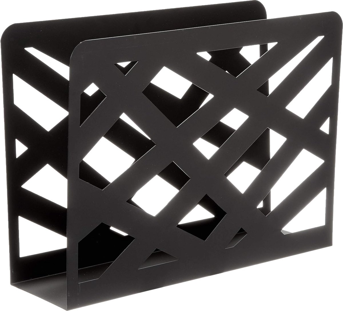 Zwart Krantenrek 35 X 10 X 26 Cm | Stijlvolle Opberging - Haku - Magazinehouders - Zwart - Metaal