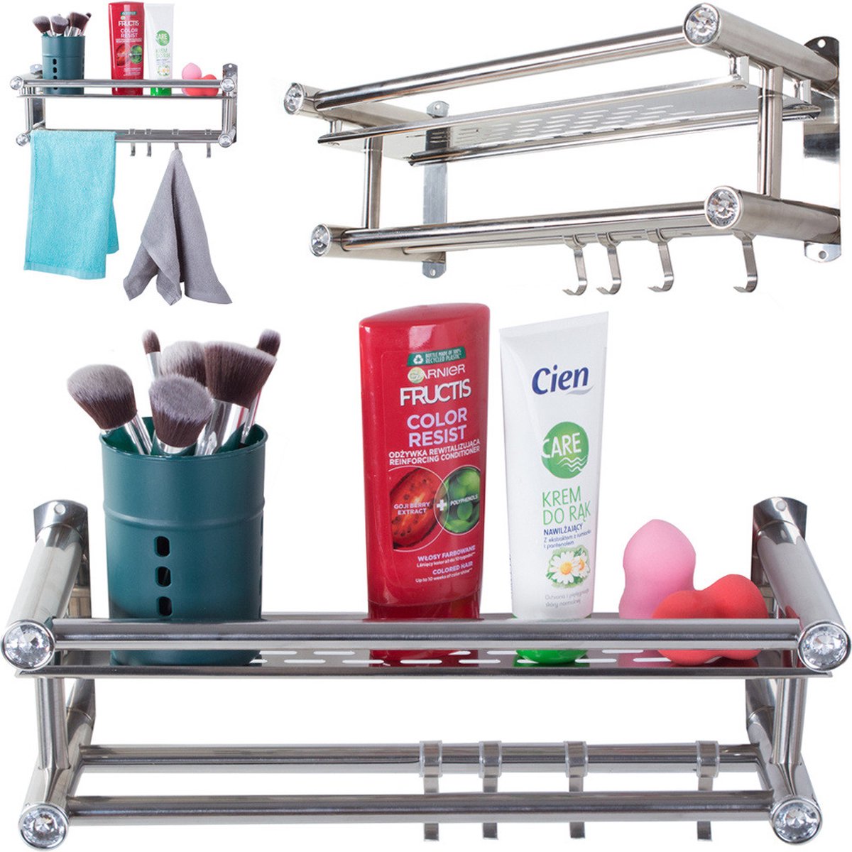 Doucherek - Doucherek hangend - Sanitair - Badkamer - Badkamermeubel - Badkamerrek - Doucherekjes - Organizer - Badkamer organizer