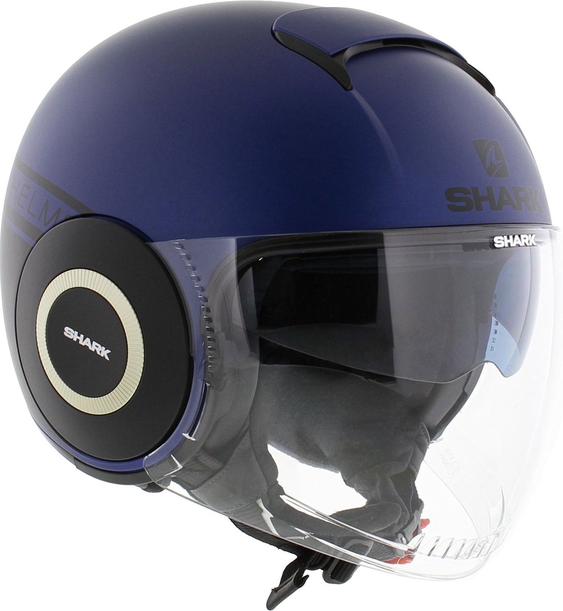 Shark Nano Jethelm Street Neon mat blauw zwart XS - Motorhelm / luxe scooterhelm – foto 5