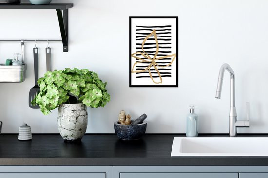 Cadre photo avec poster - Bloem - Goud - Ligne - 20x30 cm - Cadre poster