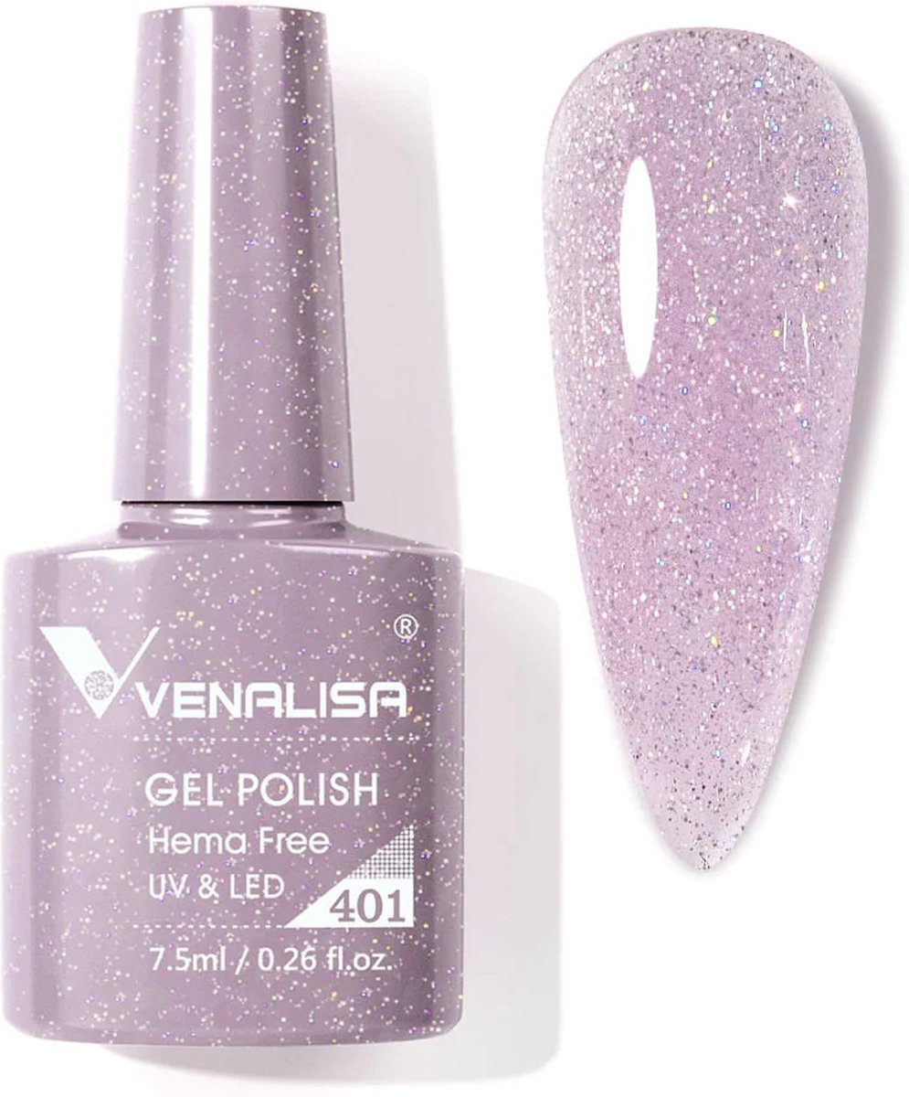 Venalisa Gellak Glitter - 7.5 ml - Glitter Gellak - Gellac Glitter - Gellak Kleuren - Venalisa Gellak - Gellak Nagellak