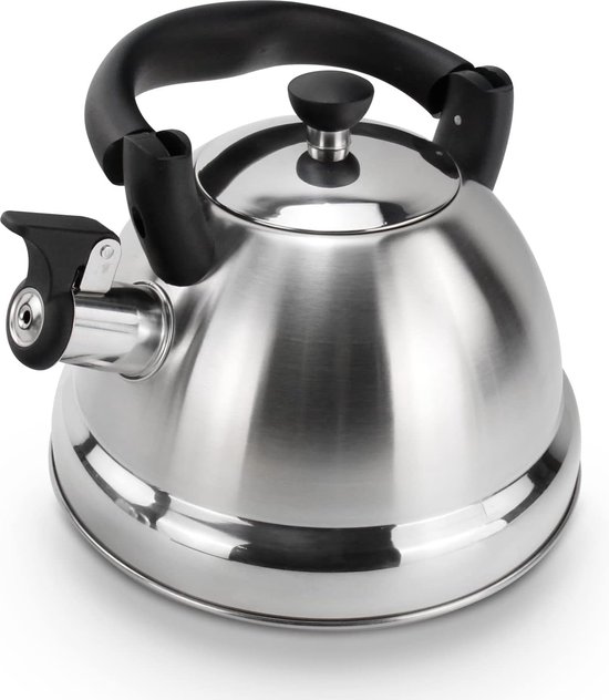 Babyflesje - 3 liter waterkoker van roestvrij staal met inductiekookplaat, inklapbare handgreep, geschikt voor alle warmtebronnen, inclusief inductie