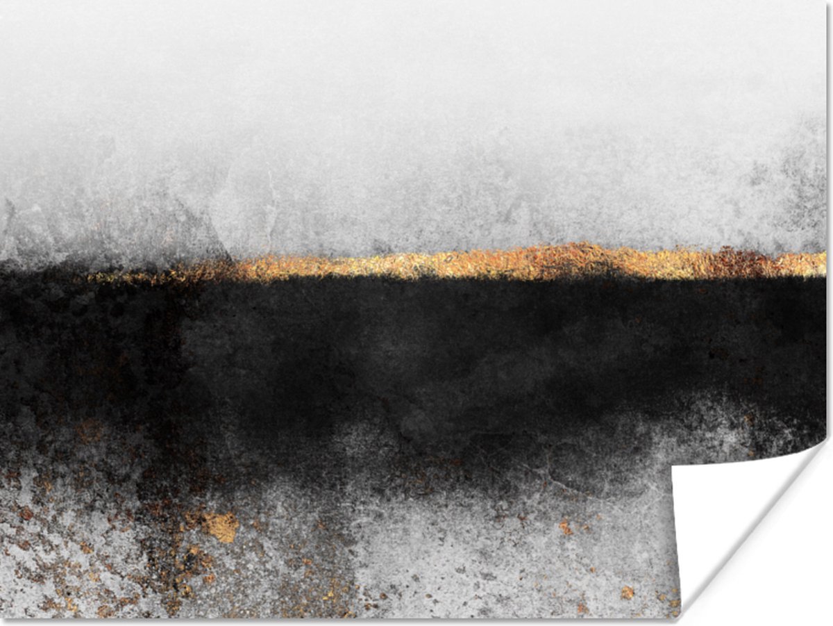 Poster Goud - Abstract - Luxe - 80x60 cm