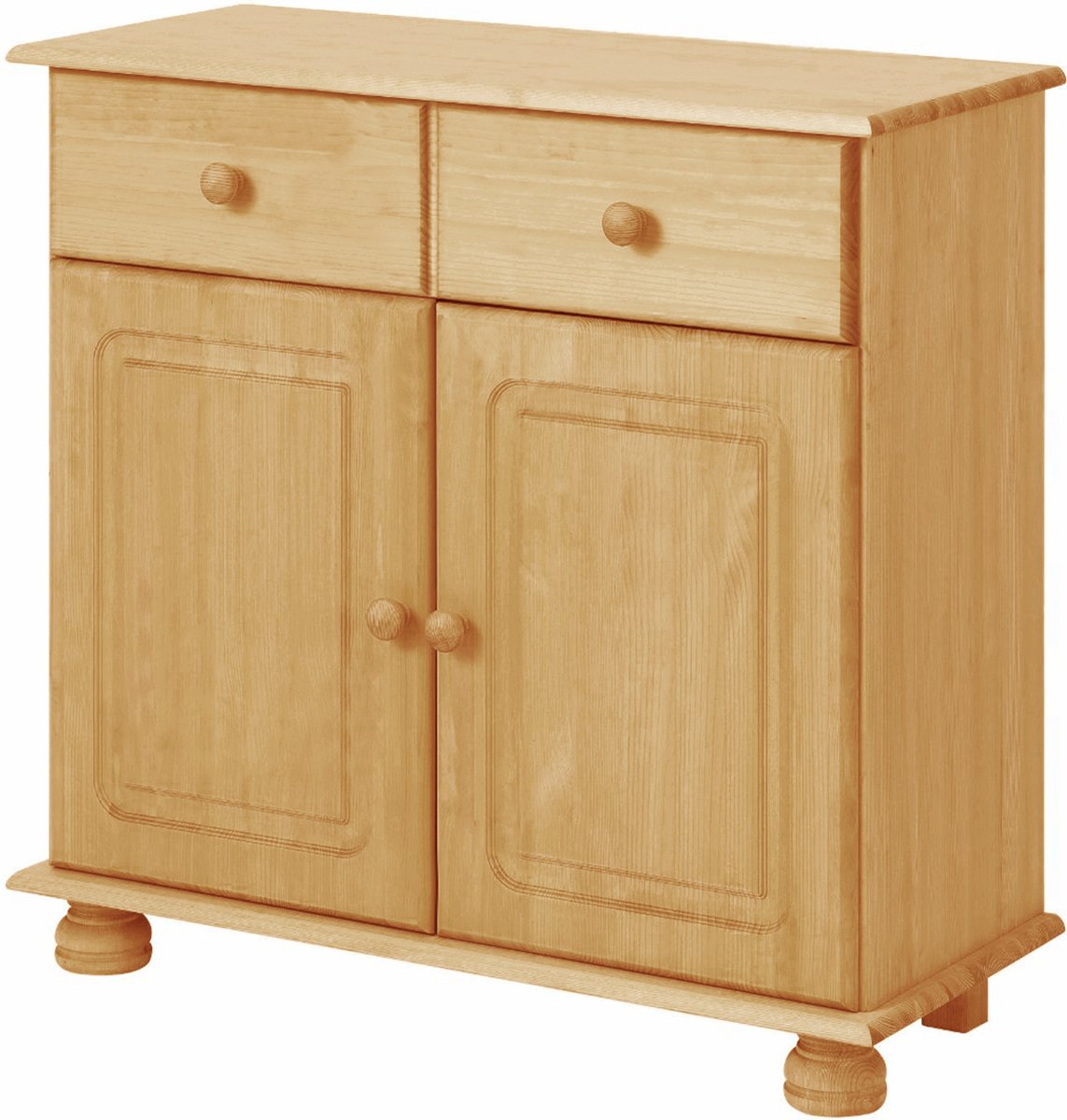 Notio Living Mette Dressoir met 2 Deuren en 1 Lade - Massief Grenenhout - 80 x 34 x 77 cm Nature