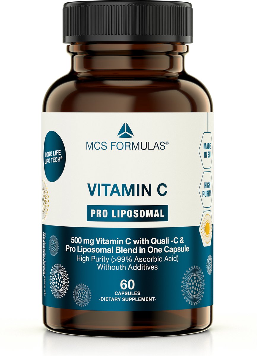 Vitamine C - Liposomale 60 Vegan Capsules - 500 mg - No Additives