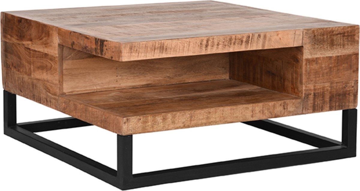LABEL51 Cube Salontafel - Bruin - Hout - 80 cm