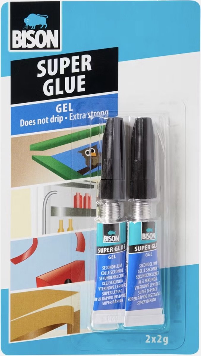 secondelijm Bison super glue gel watervast alleslijm extra