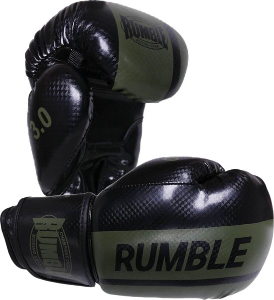 Bokshandschoenen Rumble Ready 3.0 PU Zwart/Army 16 Oz | bol