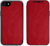 Hoesje geschikt voor iPhone 12 Mini - Bookcase - Kunstleer - Siliconen - Rood