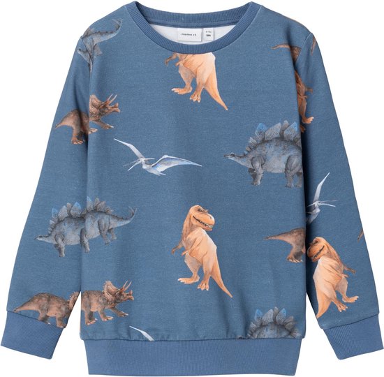Name it sweater jongens - blauw - NMModino - maat 116