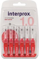 6x Interprox Ragers Mini Conical 1.0 Rood Blister à 6 ragers