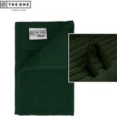 The One Towelling Classic Gastendoek - Kleine handdoek - Hoge vochtopname - 100% Gekamd katoen - 30 x 50 cm- Donkergroen