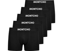 MONTCHO - Essence Series - Boxershort Heren - Onderbroeken heren - Boxershorts - Heren ondergoed - 5 Pack - Zwart - Heren - Maat L