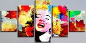 Diamond Painting Pakket - 5 Losse Delen - Marilyn Monroe - 150x90 cm - Complete Set - Volledige Bedekking - Ronde Steentjes