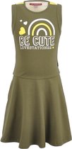 Lovestation22 meisjes mouwloze jurk Eloise Olive Green