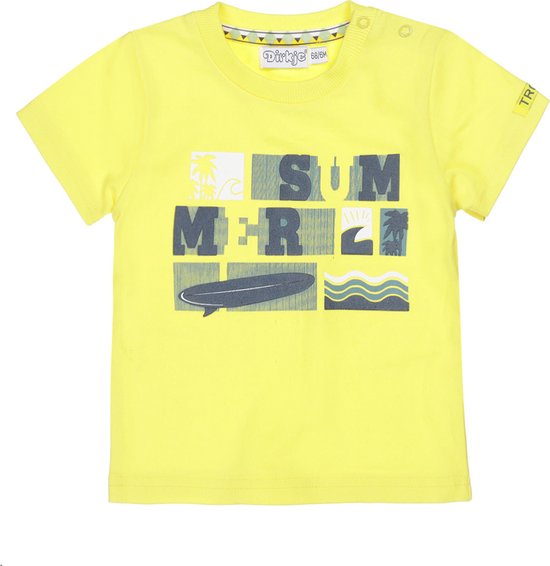 Dirkje baby jongens t-shirt Summer Yellow - Maat 68