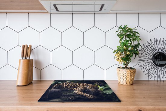 Protection induction - Panthère - 91,6x52,7 cm - Protection induction - Plaque de recouvrement induction - Tapis induction - Antidérapant - Décoration Cuisine - Accessoires de vêtements pour bébé de Cuisine