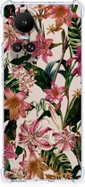 Telefoon Hoesje Geschikt voor OPPO Reno10 Leuk Hoesje met transparante rand Bloemen