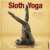 Sloth Yoga 2024 12 X 12 Wall Calendar