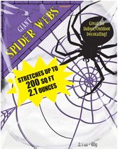 Amscan Decoratie spinnenweb/spinrag - 60 gram - wit - Halloween/horror thema versiering