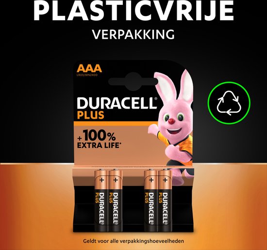 Duracell Plus Alkaline AAA batterijen - 6 stuks - Duracell
