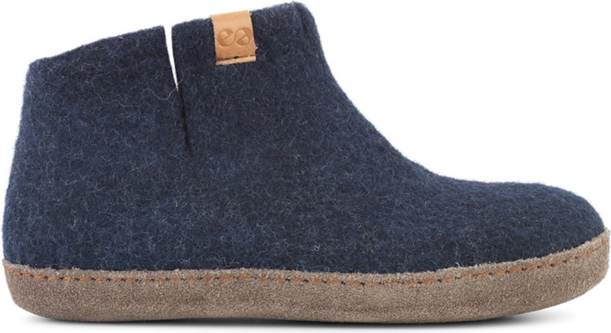 Wool by Green Comfort Everest Marine Blue 012 Unisex Sloffen - Blauw - 41