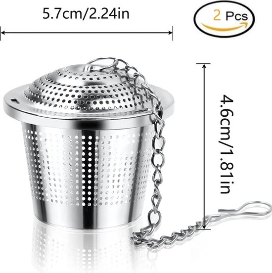 Carehabi 2 Pezzi Infusore Per Tisane, Filtri Da Tè Filtro Per Tè In Acciaio Inox